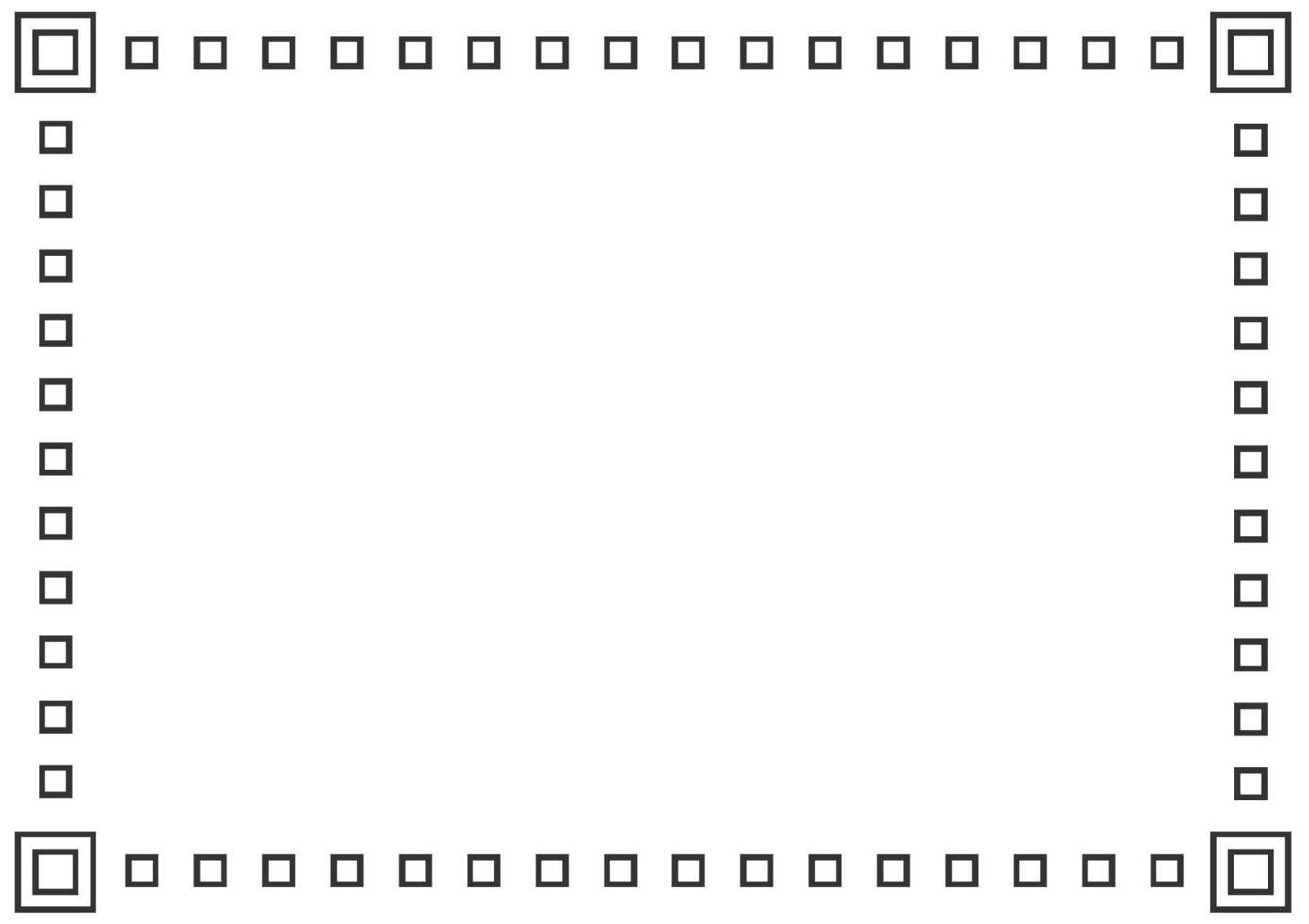 Frame and border isolated vector. Black outline on white bakcground template. vector