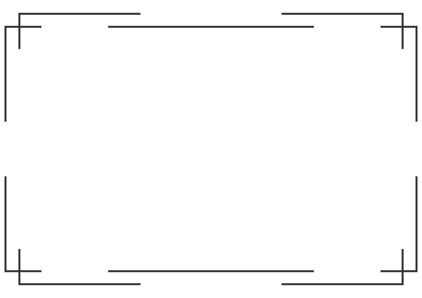 Frame and border isolated vector. Black outline on white bakcground template. vector