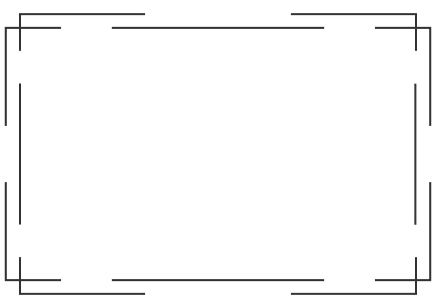 Frame and border isolated vector. Black outline on white bakcground template. vector