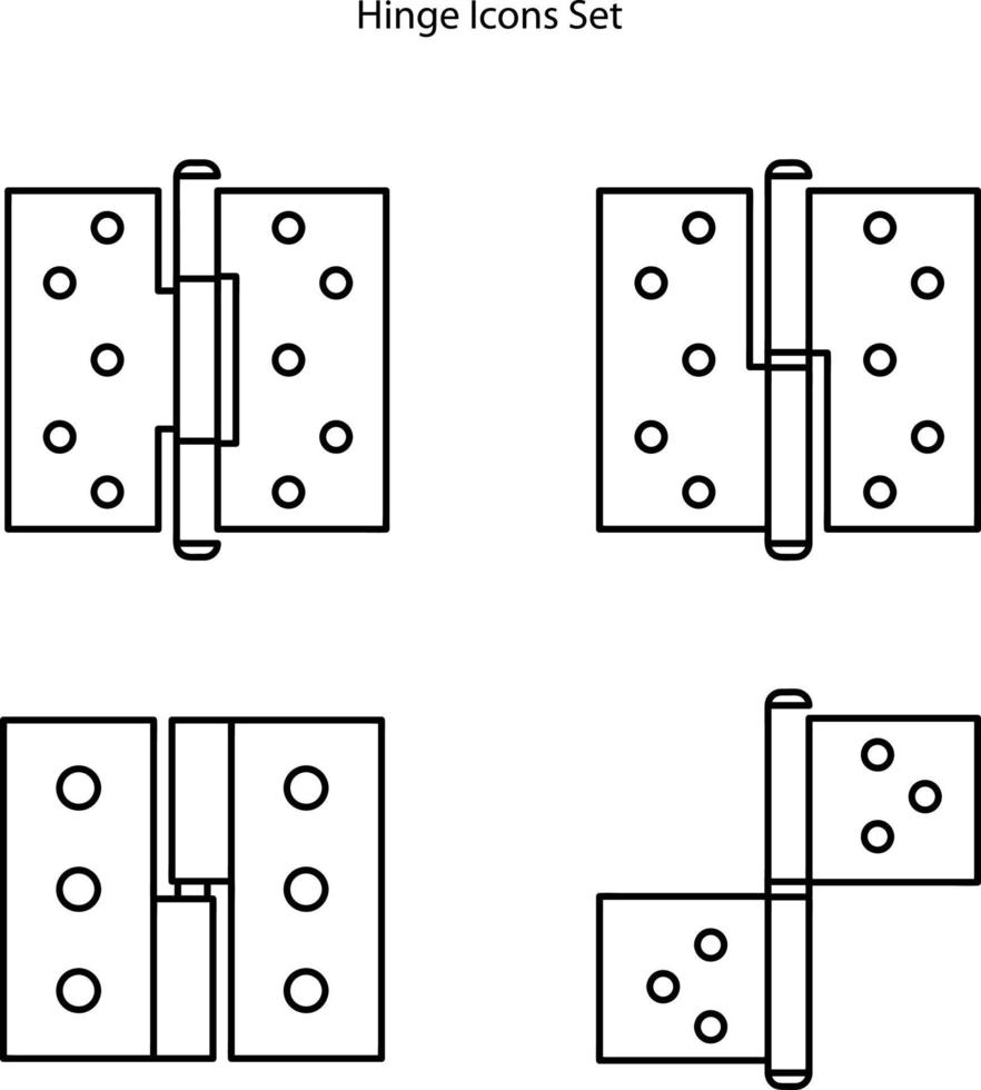 icono de bisagra de puerta en blanco, vector, archivo eps 10 vector