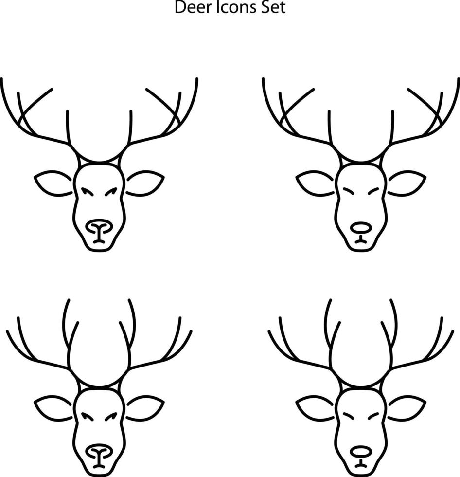 Vector illustration of a deer. Deer emblem logo. Simple Deer Logo Symbol Template. Deer logo illustration.