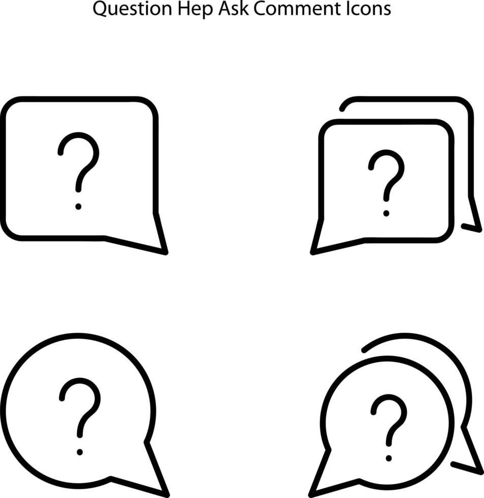question mark icons isolated on white background. question mark icon thin line outline linear question mark symbol for logo, web, app, UI. question mark icon simple sign. vector