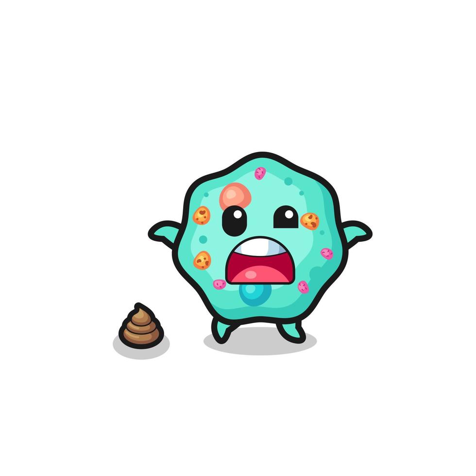 amoeba earth surprised to meet poop vector
