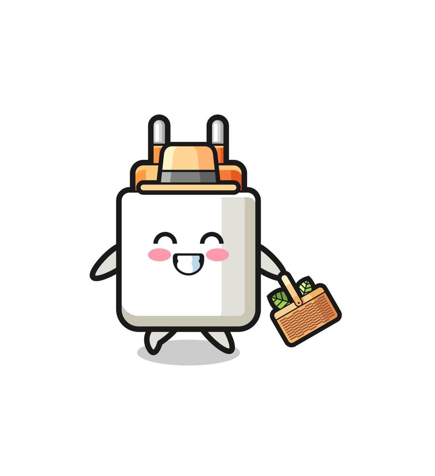 power adapter herbalist character searching a herbal vector