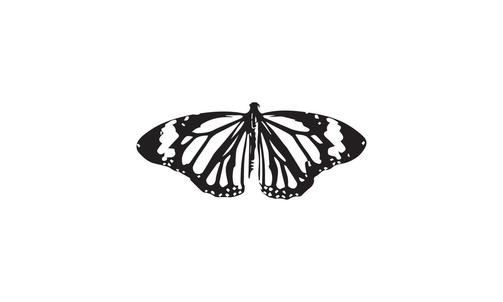 Diseño de ilustración de vector de silueta de mariposa