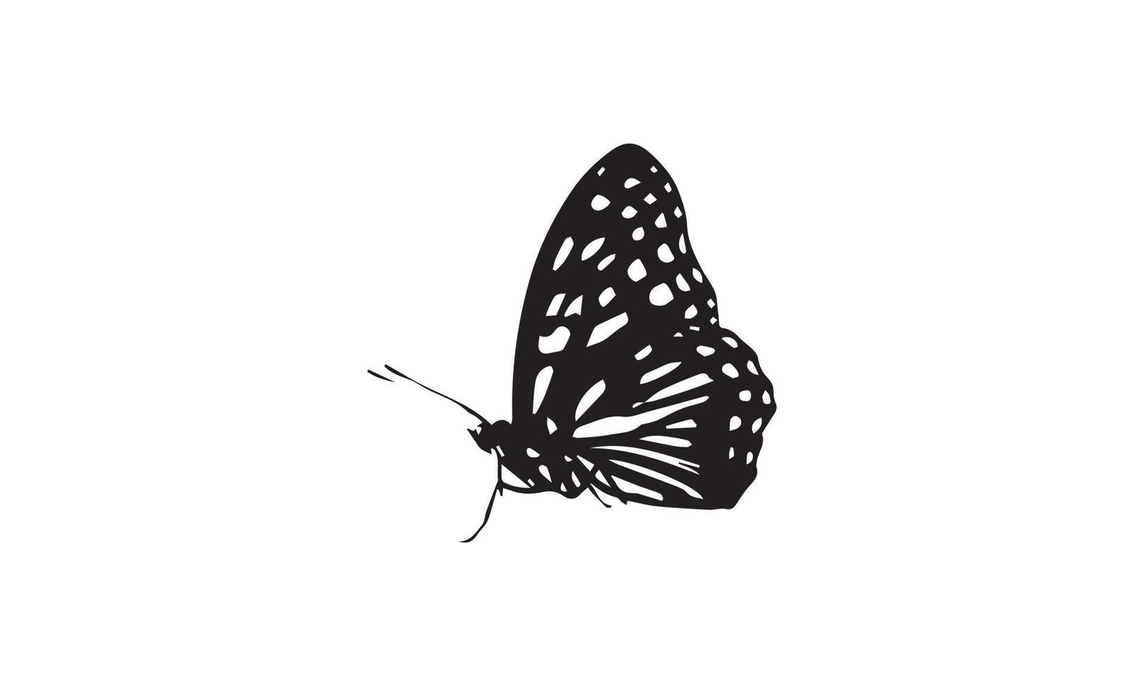 Diseño de ilustración de vector de silueta de mariposa