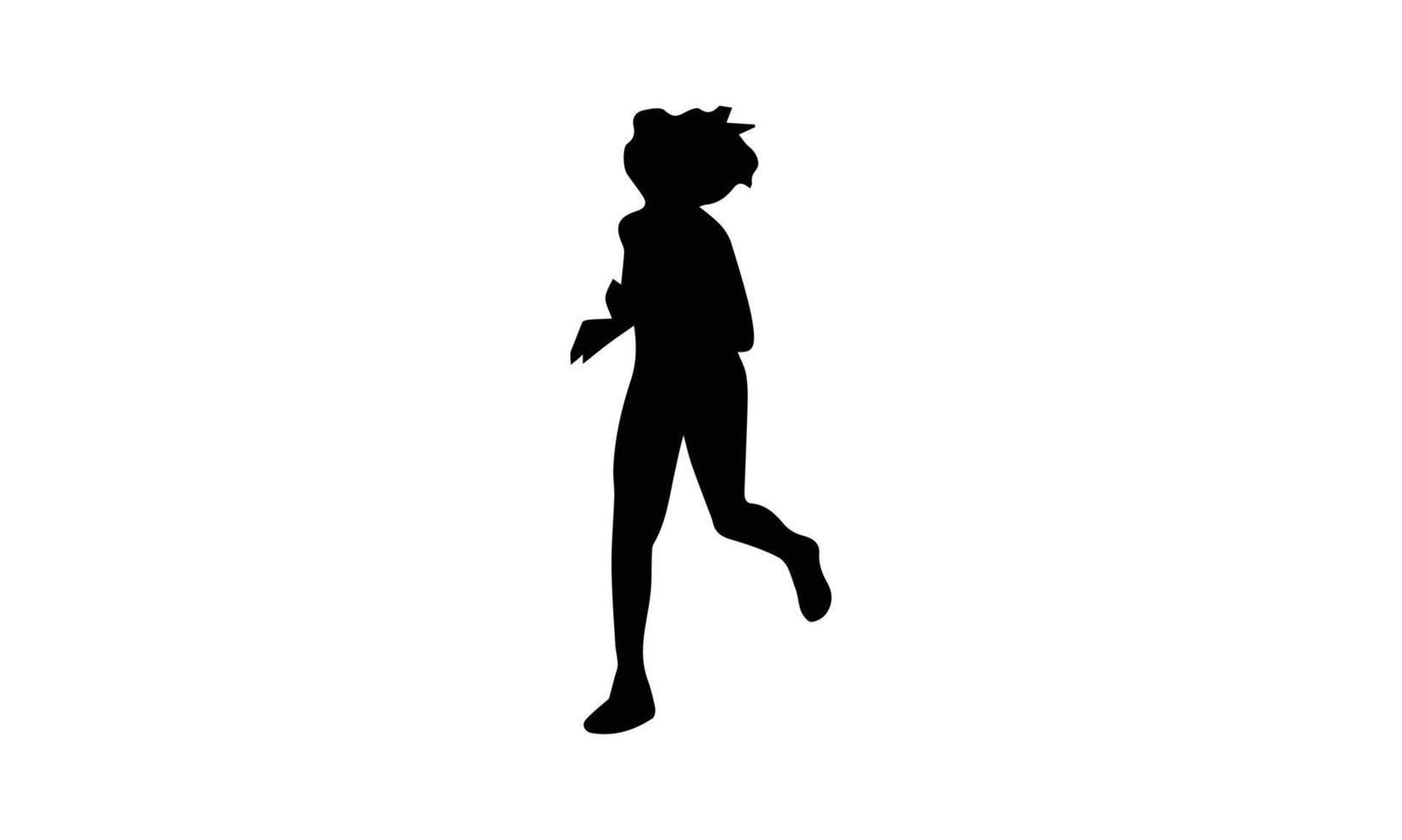 Runners on sprint men on white background. vector illustration