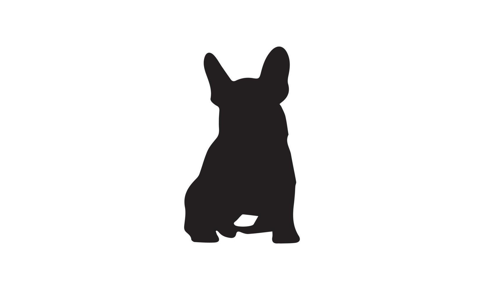 Diseño de ilustración de vector de silueta de perro