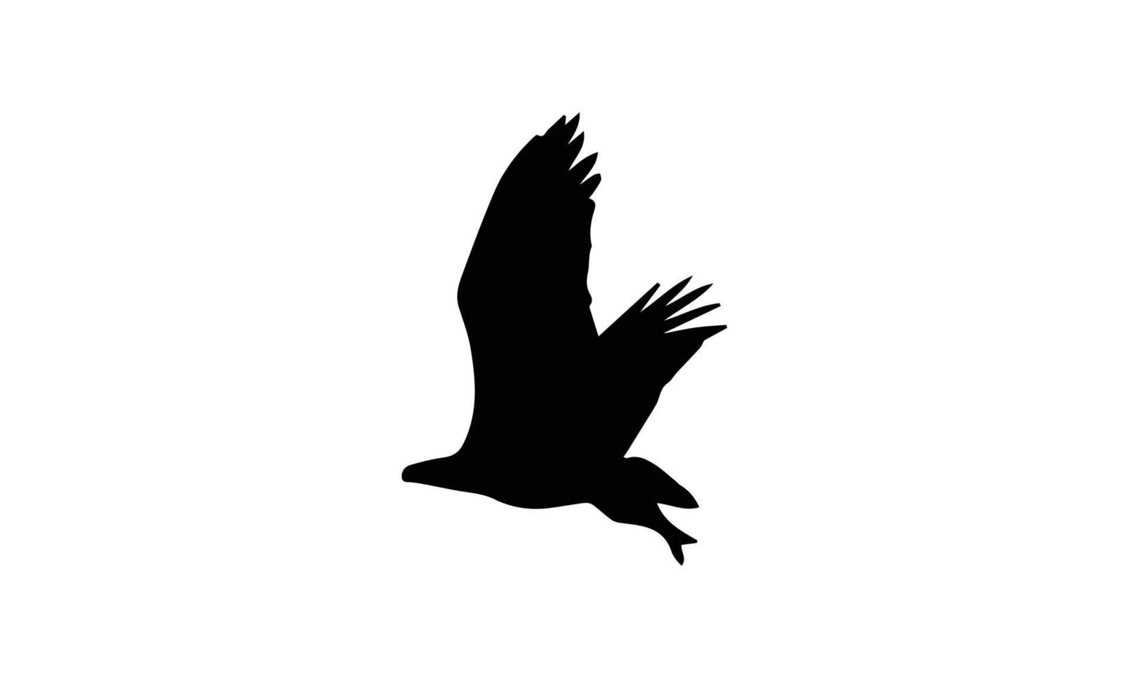 Diseño de ilustración de vector de silueta de águila
