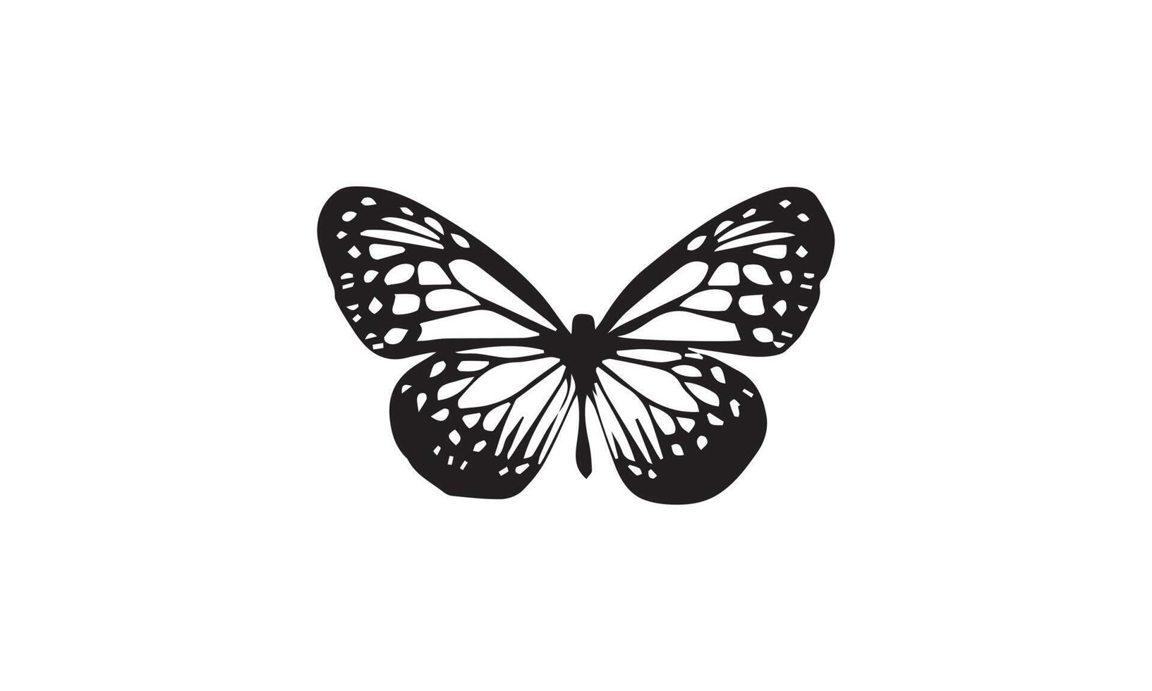 Diseño de ilustración de vector de silueta de mariposa