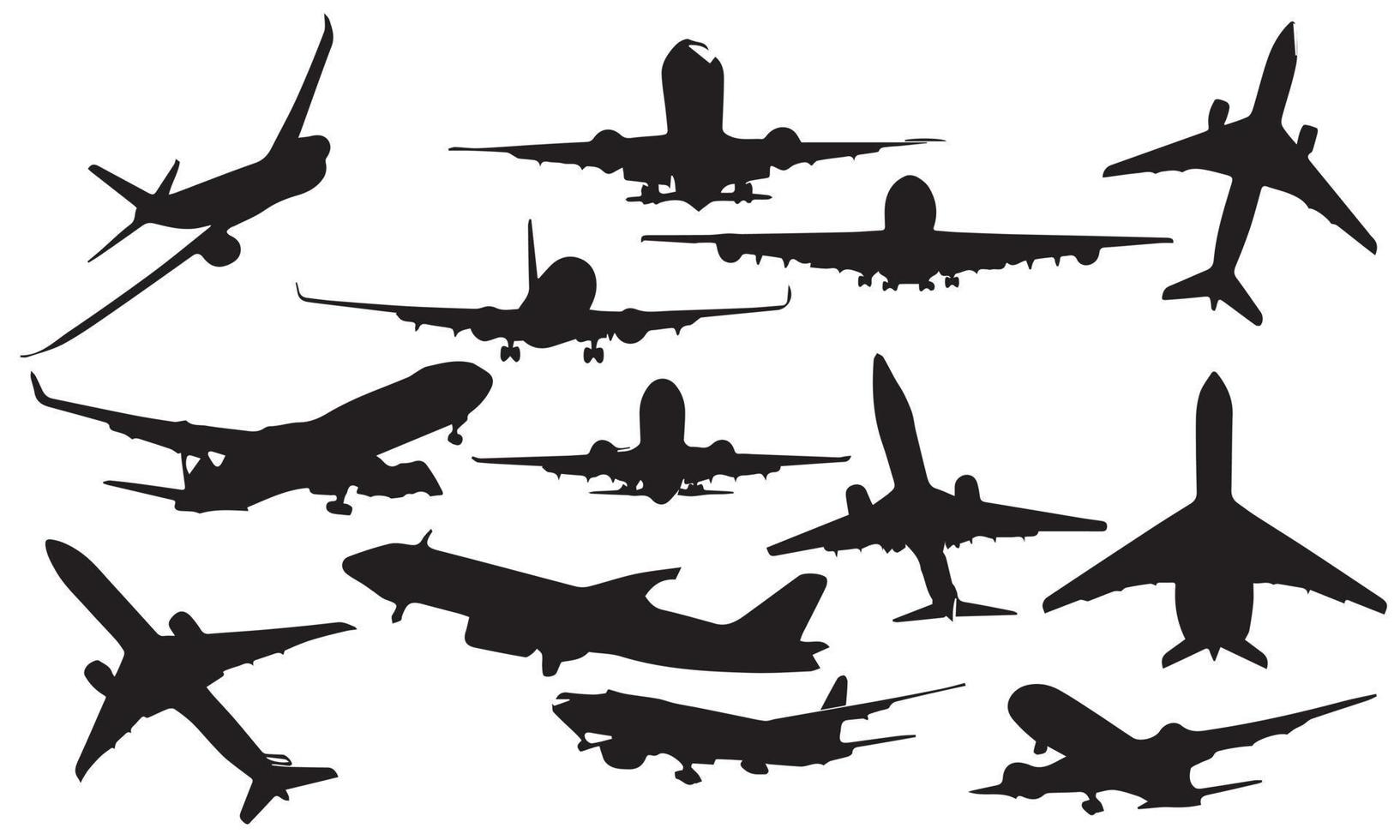 airplane vector illustration design black and white background collection