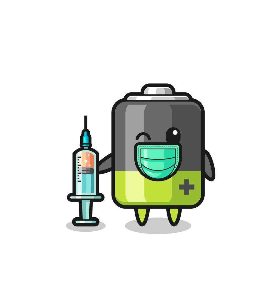 battery mascot as vaccinator vector