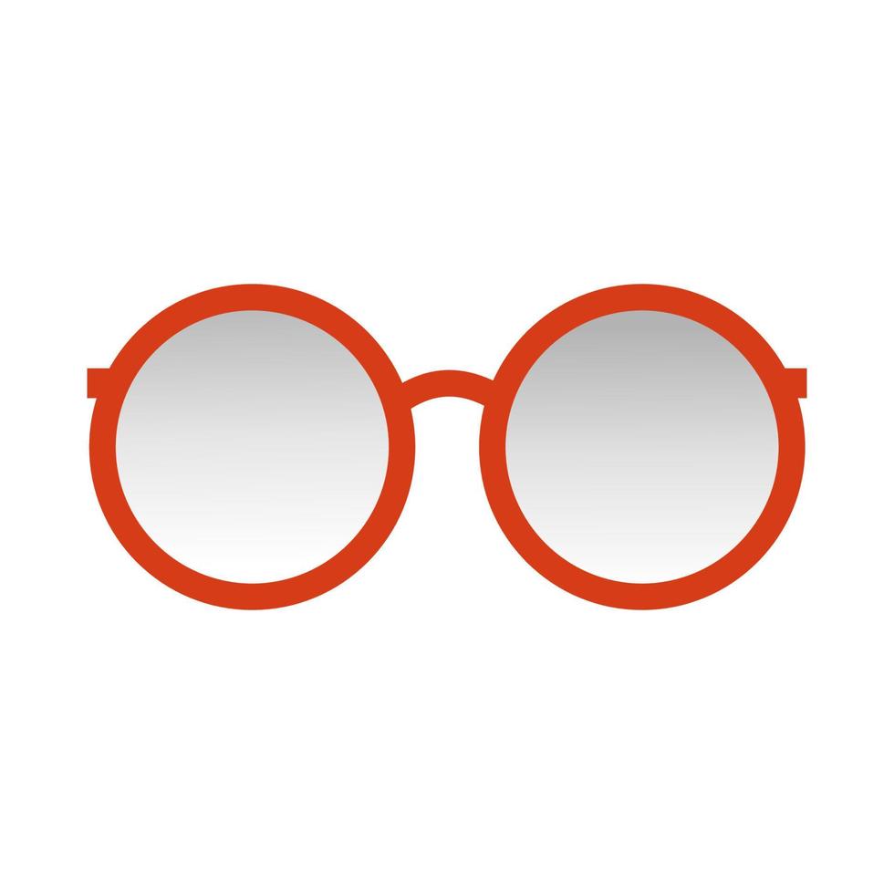 gafas redondas rojas con gafas ahumadas.accesorios brillantes de moda para hombres y mujeres.una ilustración estilizada.ilustración vectorial vector