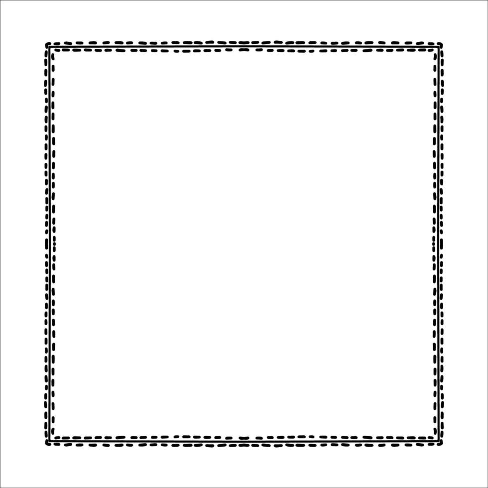 Doodle frame. Floral and geometric patterns.Black and white image.Outline drawing by hand.Vector image vector