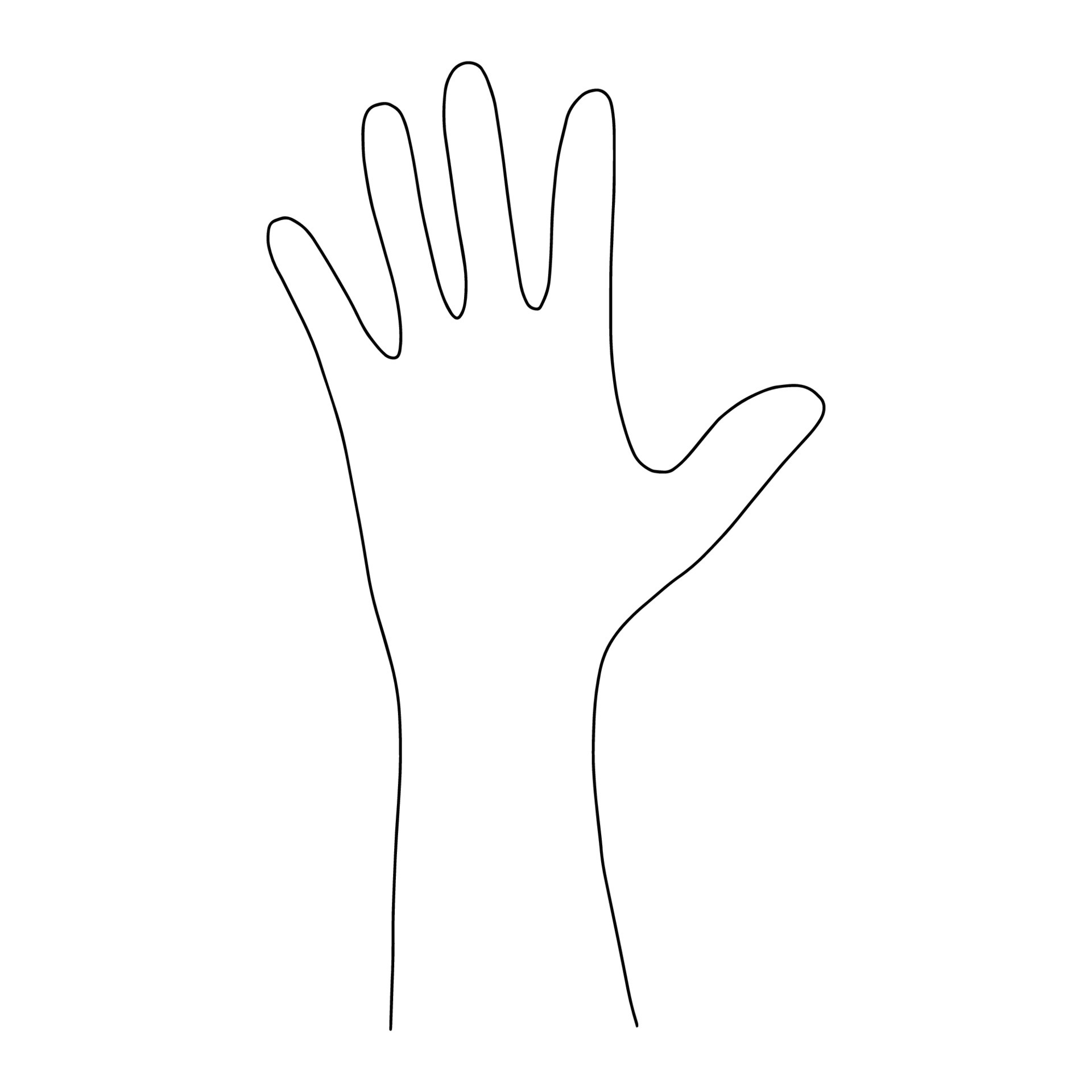 palm hand drawing