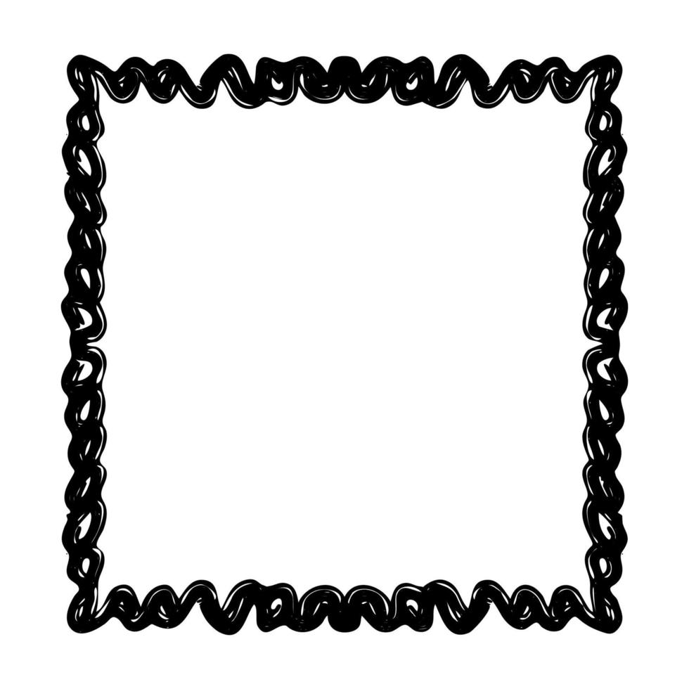 Doodle frame. Floral and geometric patterns.Black and white image.Outline drawing by hand.Vector image vector