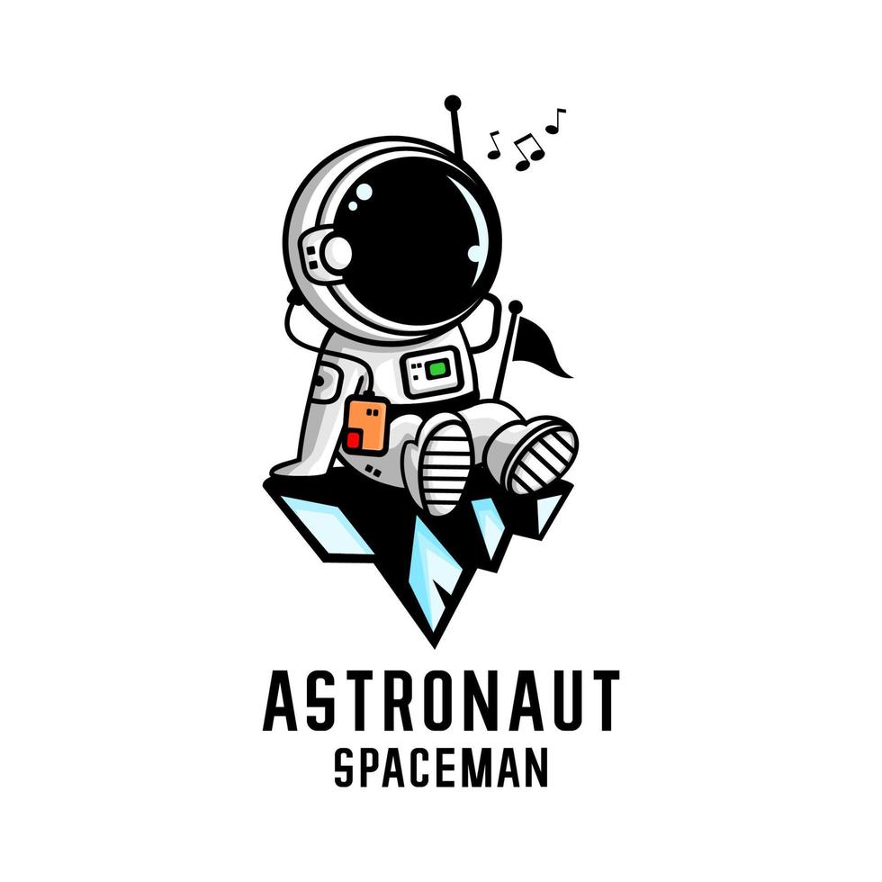 vector de dibujos animados de astronauta
