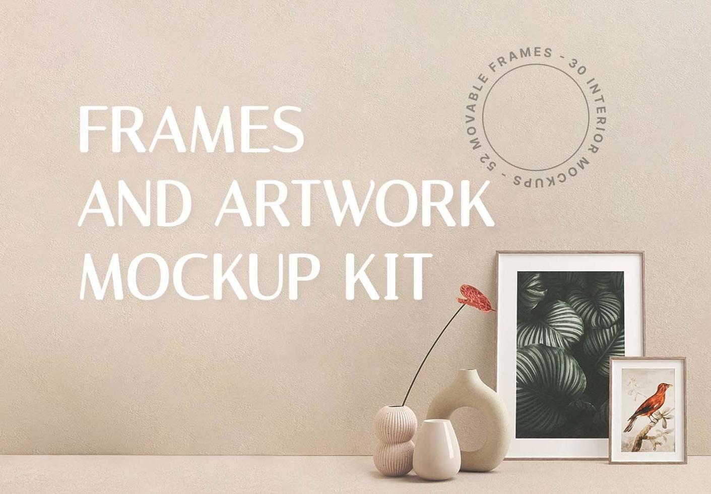 Frames and Artwork Mockup Kit  bundle