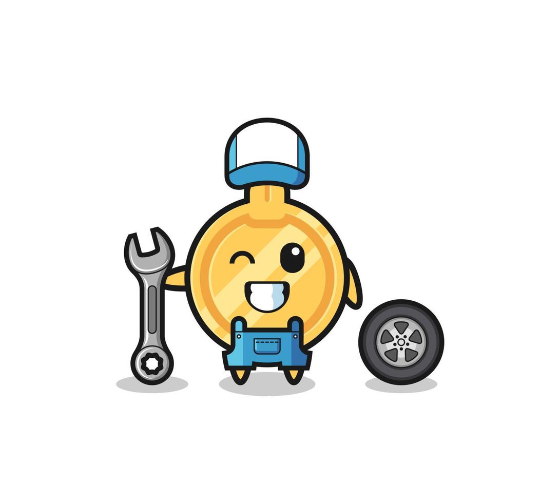 the key character as a mechanic mascot vector