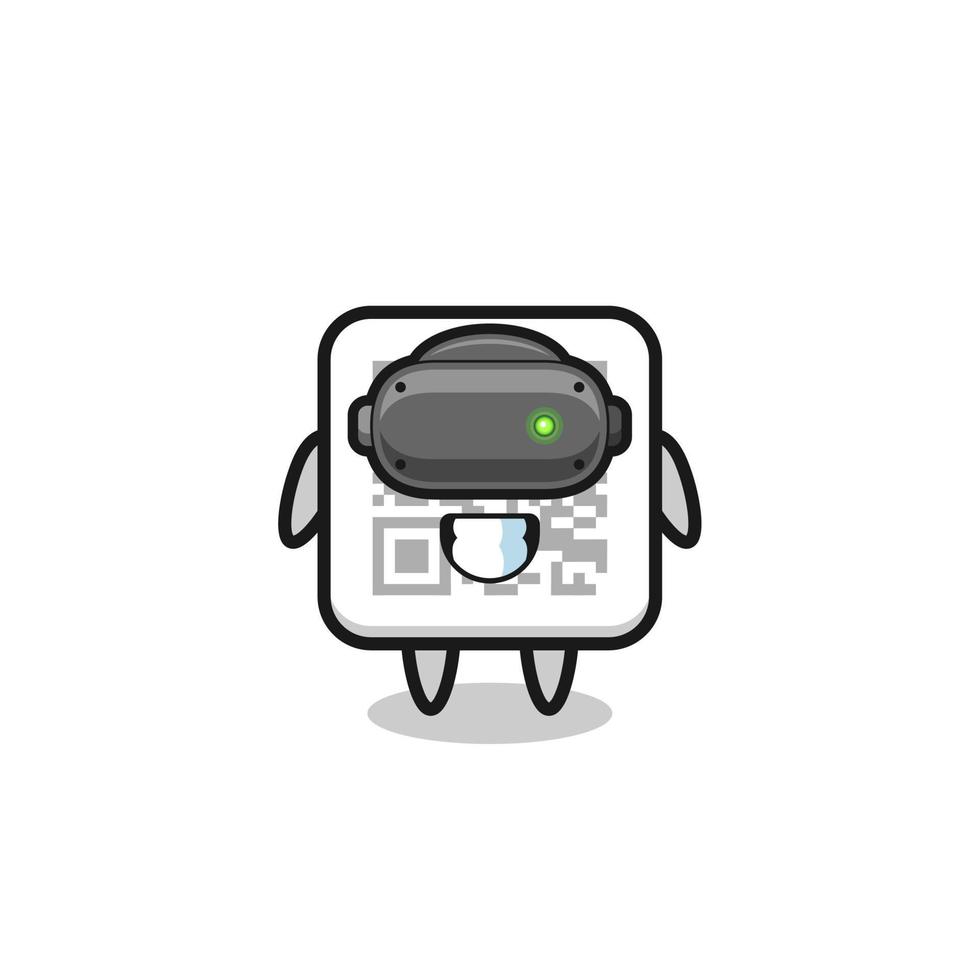cute qr code using VR headset 5394408 Vector Art at Vecteezy