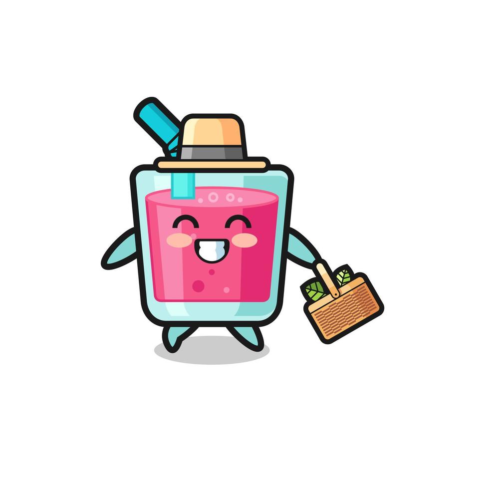 strawberry juice herbalist character searching a herbal vector