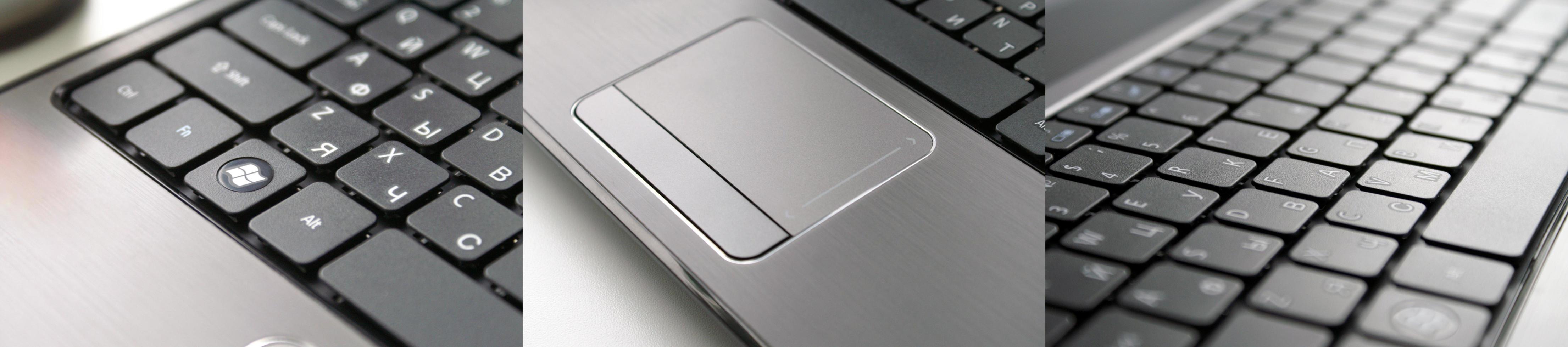 Clean new laptop with russian keyboard photo