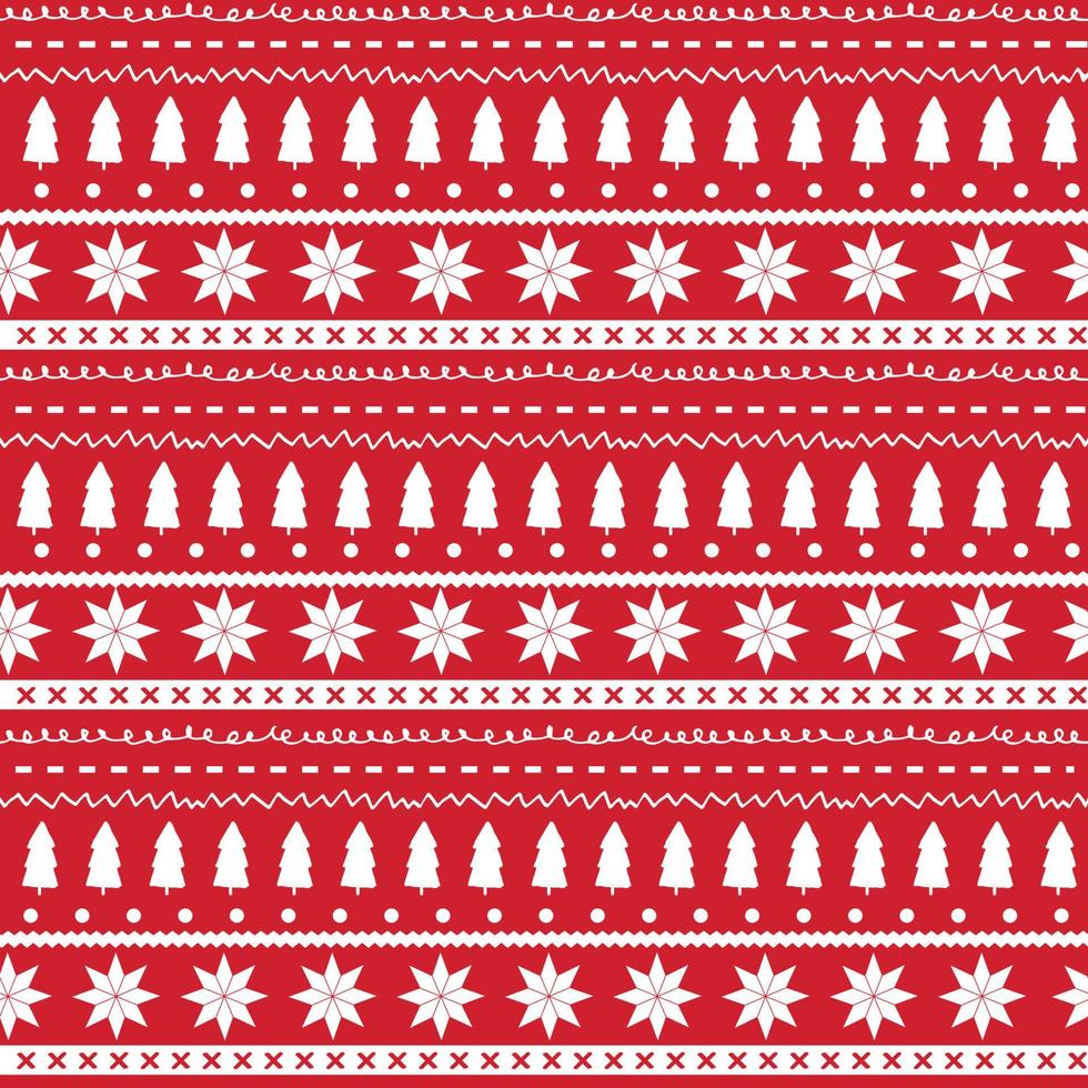 winter seamless pattern red vector
