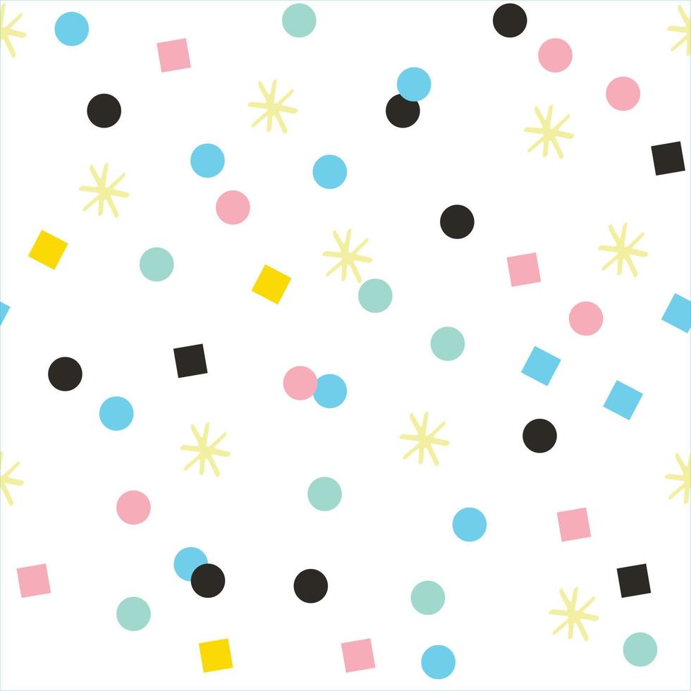 Confetti seamless pattern vector