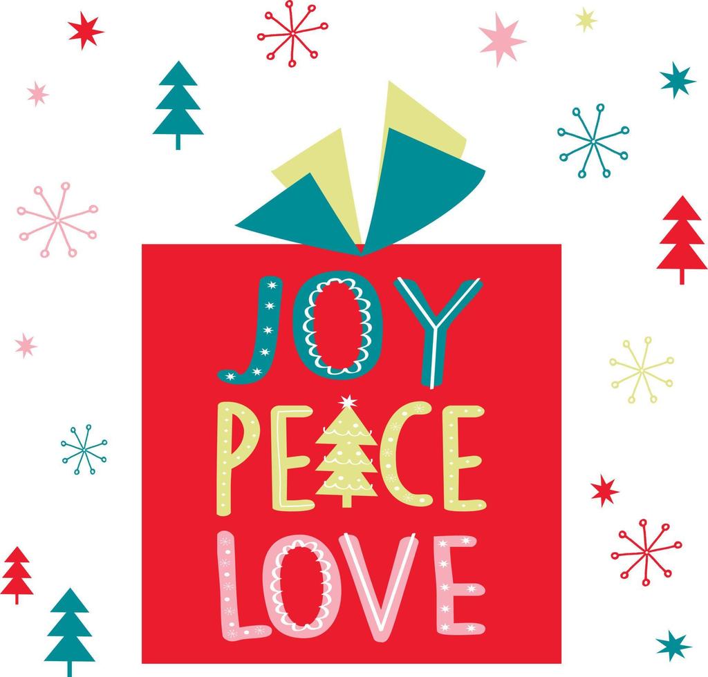 Joy Peace Love Gift icon design vector