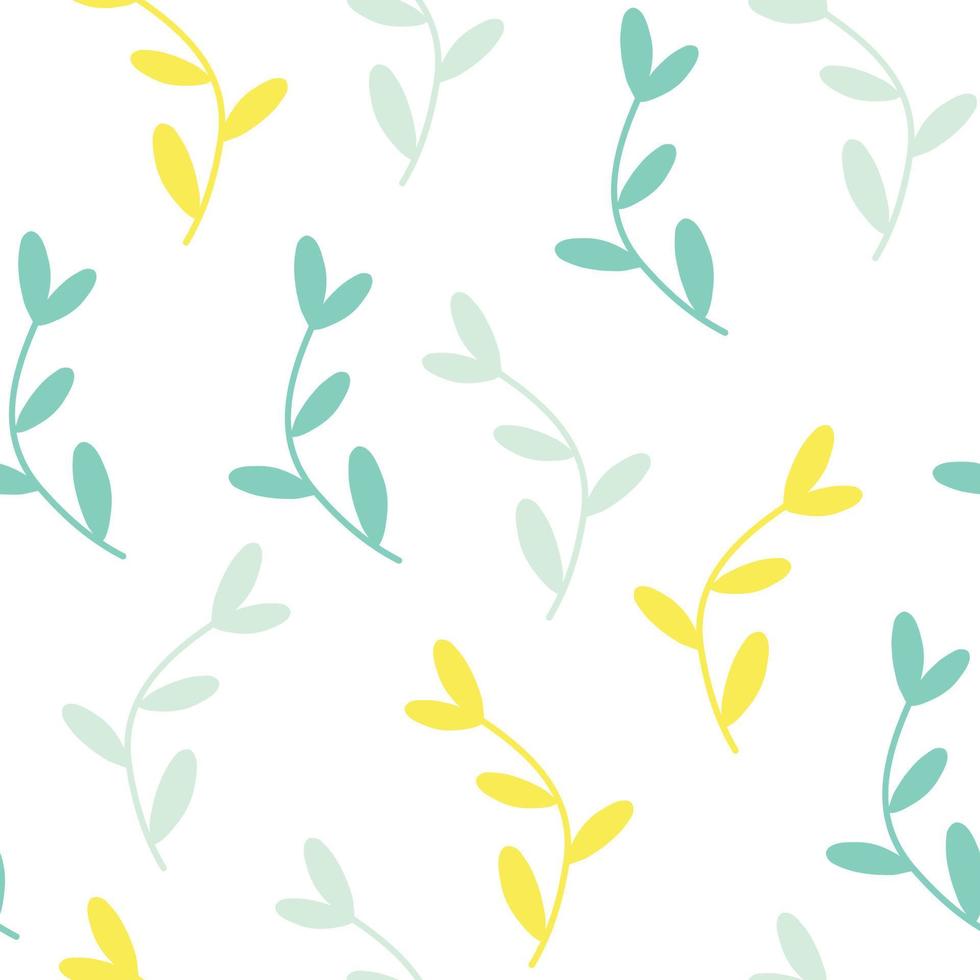 leaves seamless repeat pattern vector