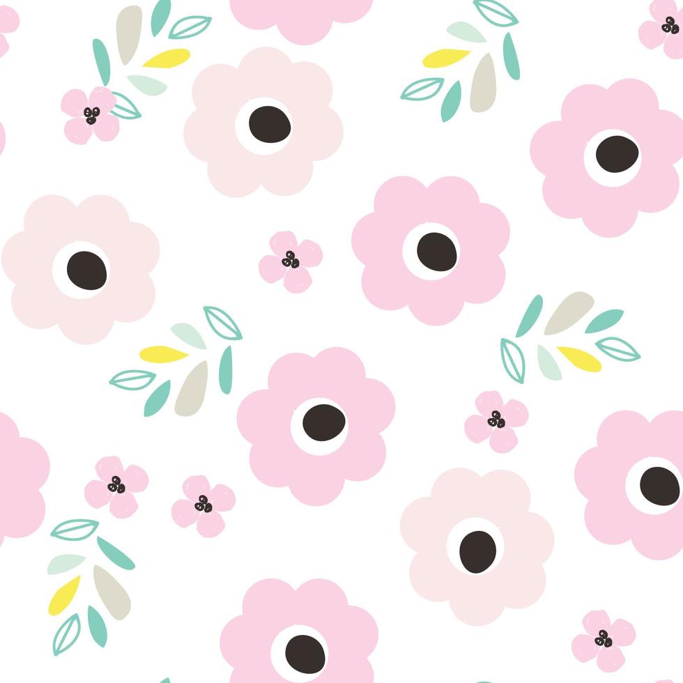 Floral seamless repeat pattern vector