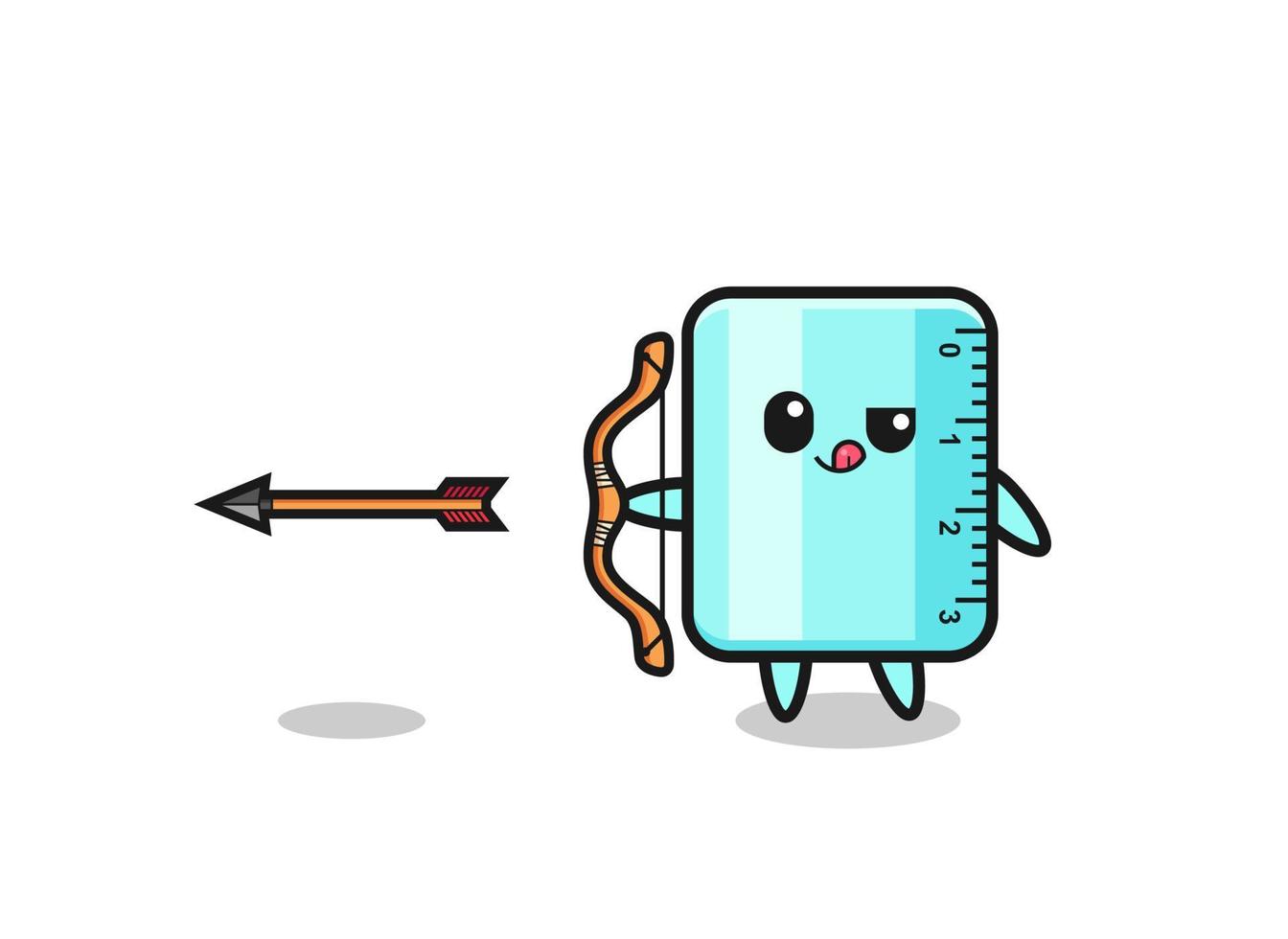 illustration of ruler character doing archery vector