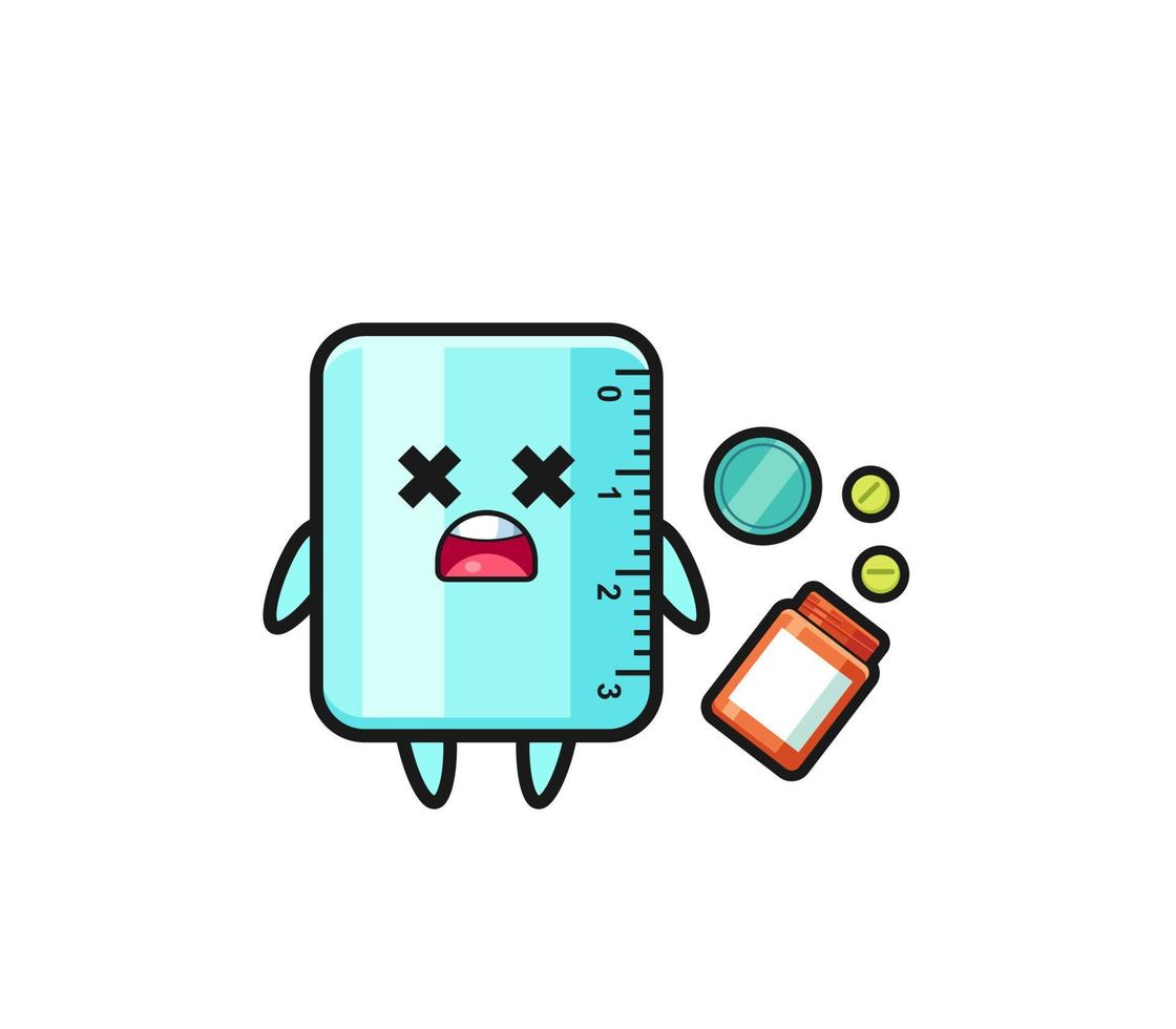 illustration of overdose ruler character vector