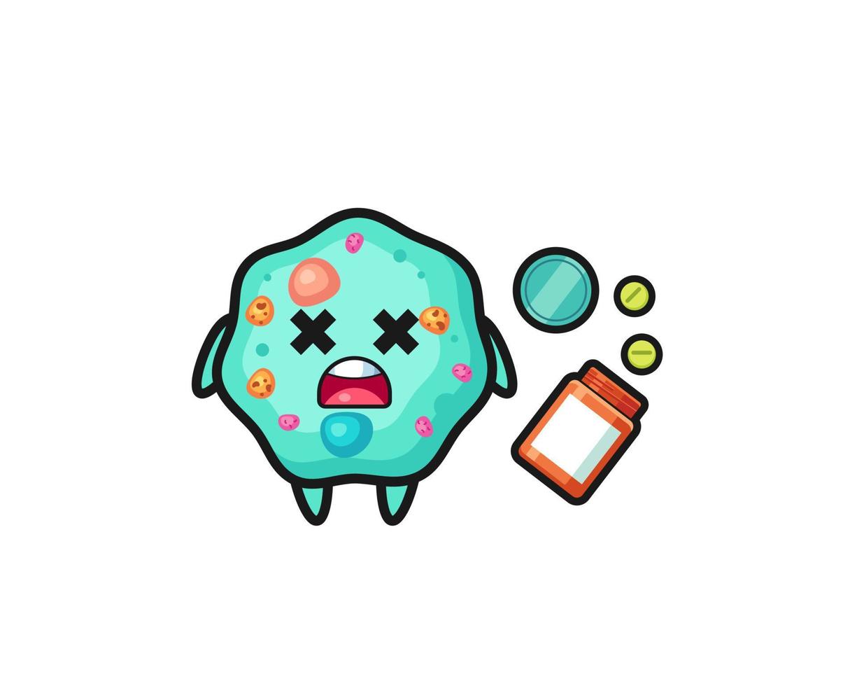 illustration of overdose amoeba character vector