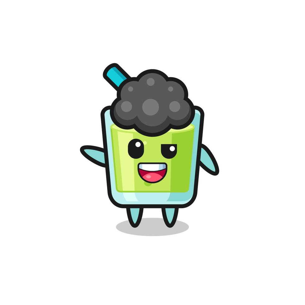 personaje de jugo de melón como el chico afro vector