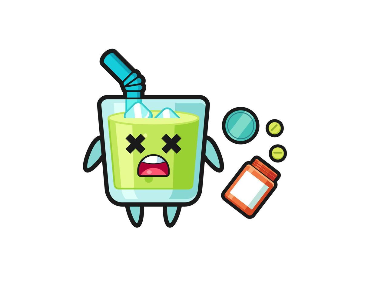 illustration of overdose melon juice character vector