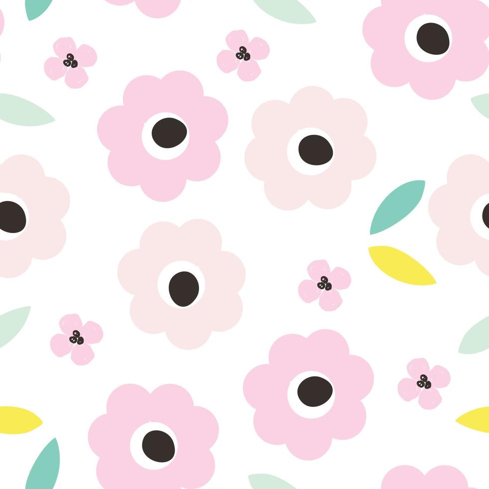 Floral seamless repeat pattern vector