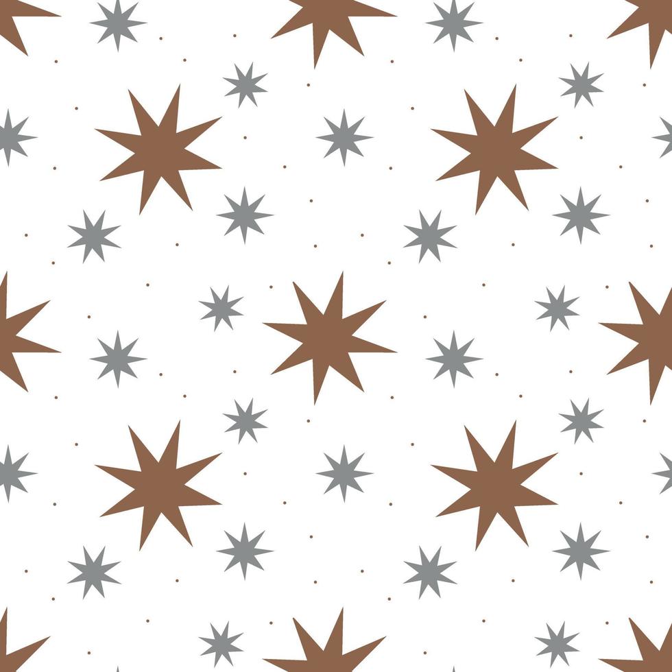 Mixed Northern Stars seamless repeat pattern vector