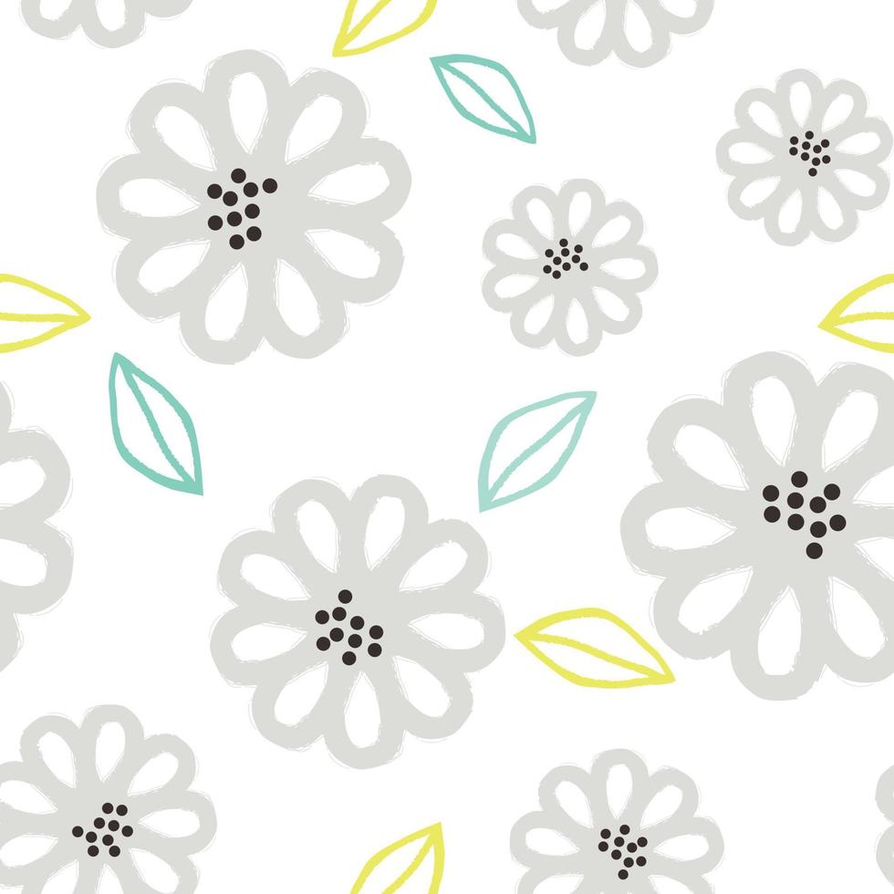 Floral seamless repeat pattern vector