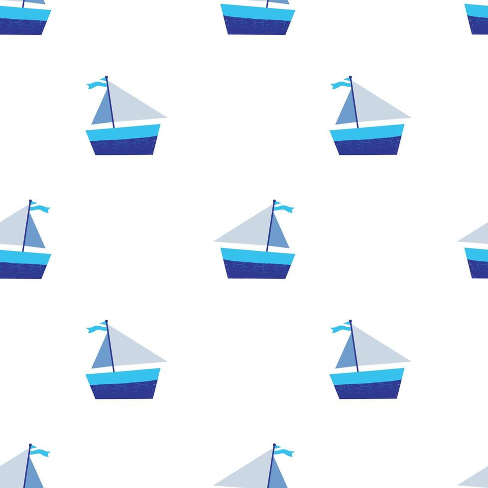 boats seamless pattern vector
