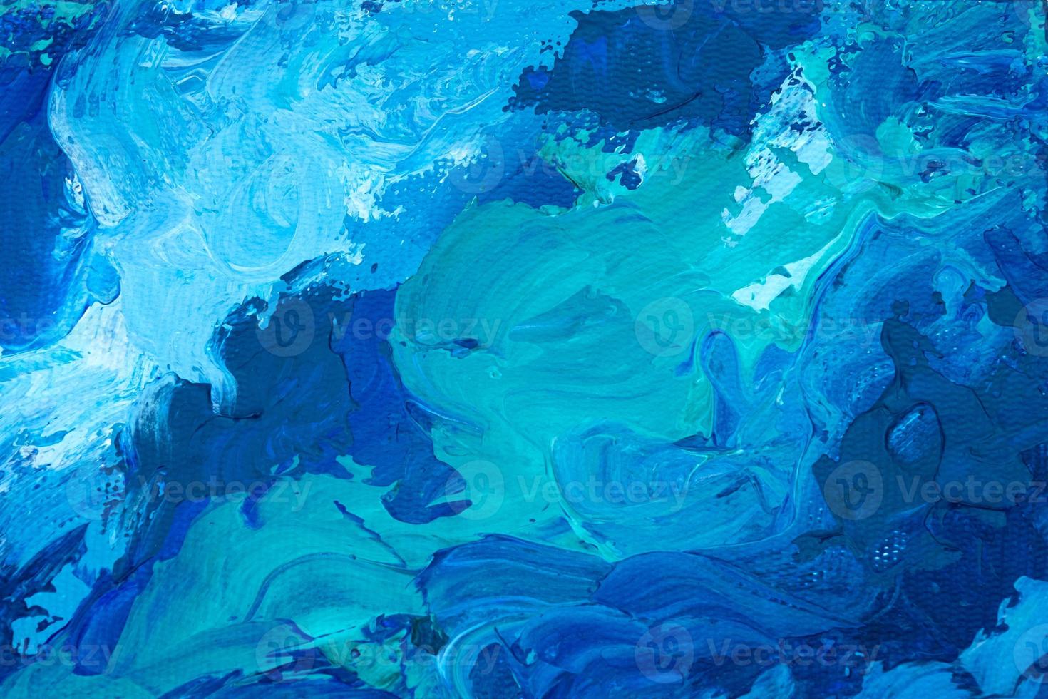 fluid acrylic abstraction, ocean waves illustration, abstract deep blue water background photo