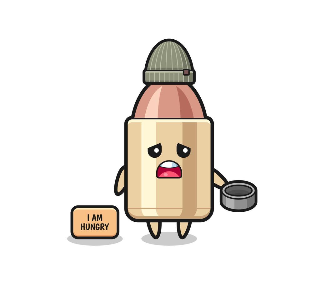 cute bullet beggar cartoon character vector