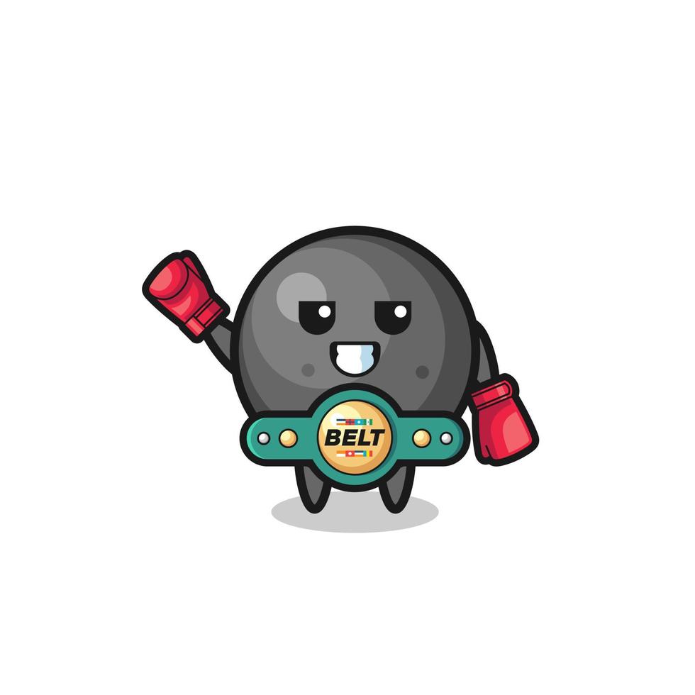 cannon ball boxer mascot character vector