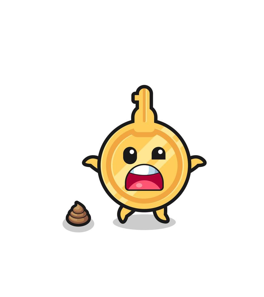 key earth surprised to meet poop vector