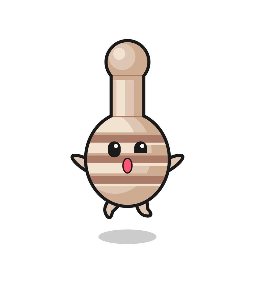 honey dipper character is jumping gesture vector