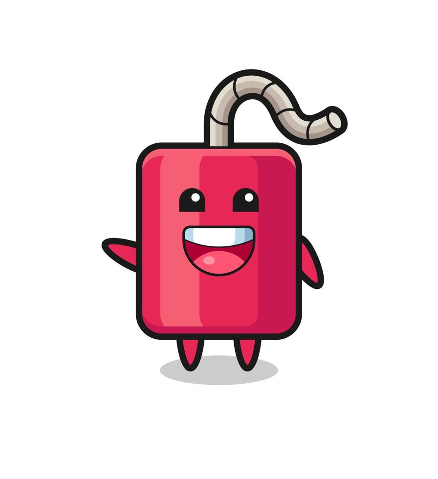 happy dynamite cute mascot character vector