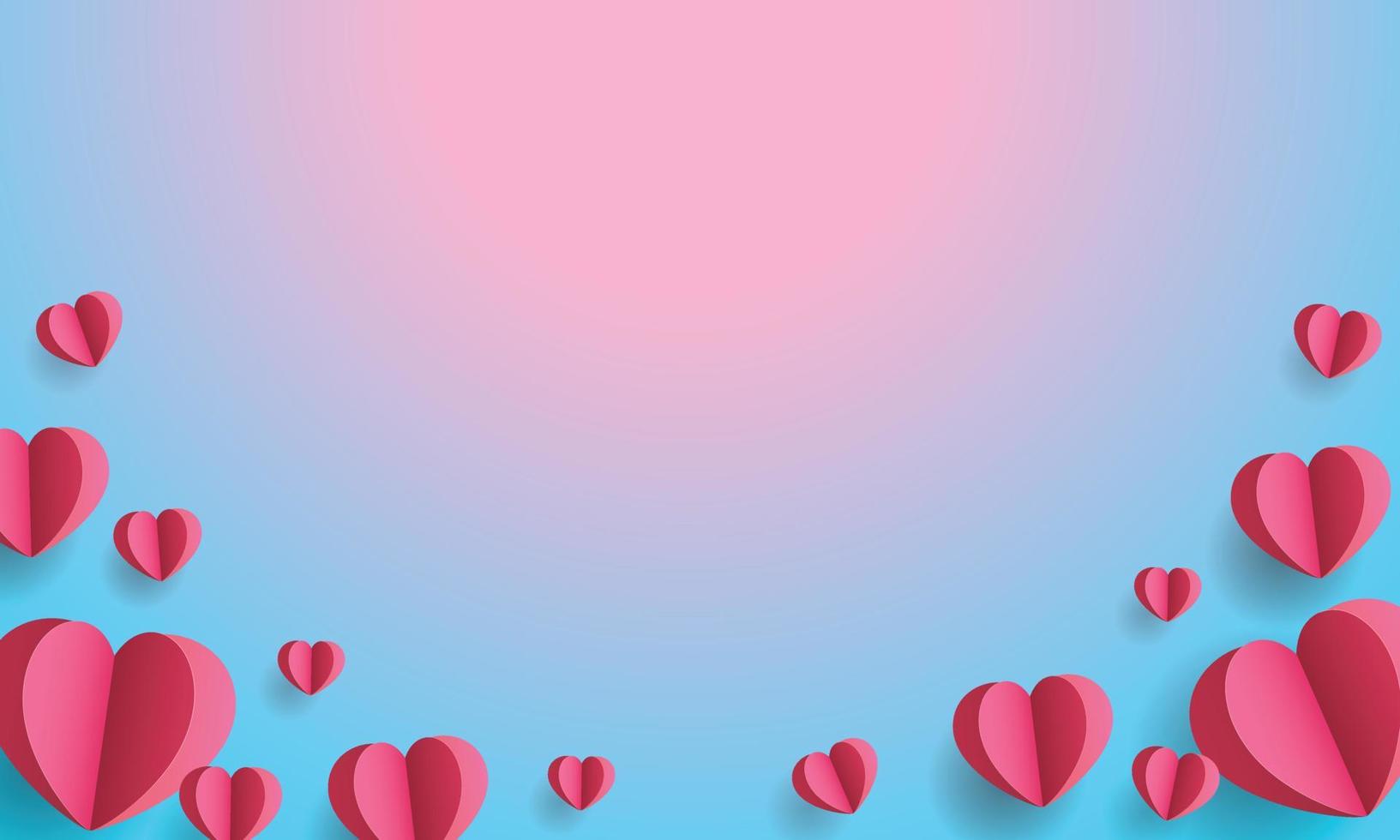 Heart shape origami art vector