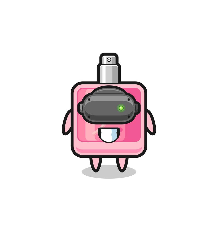 cute perfume using VR headset vector