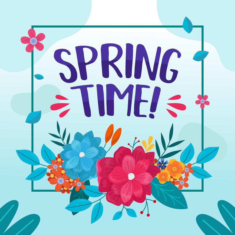 Beautiful Spring Time Concep Art vector
