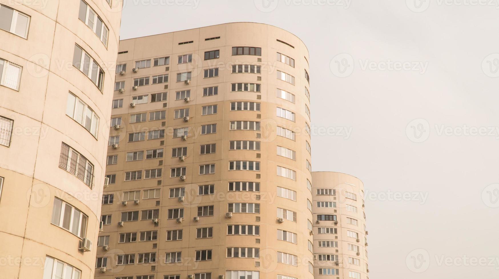 Multi storey residential complex against the sky. Urban architecture photo